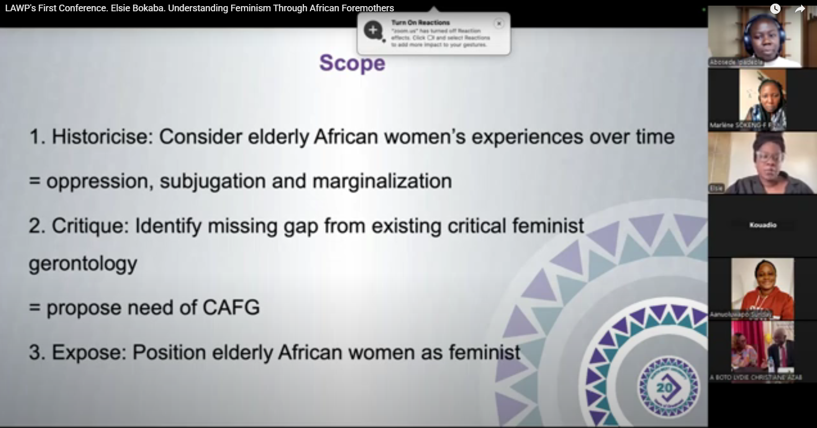 African women in academic discussion